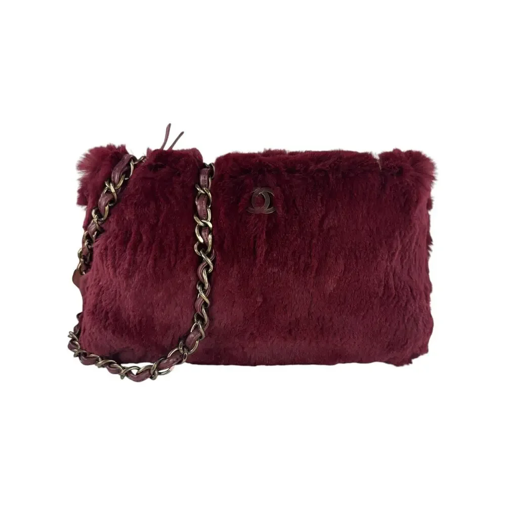 Chanel Vintage Rabbit Fur Shoulder Bag